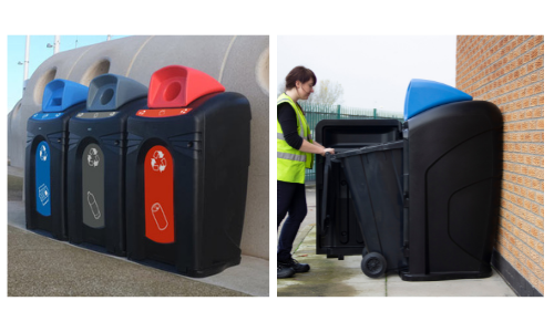 Papeleras de reciclaje para exterior Nexus&reg; City 140 y 240 litros
